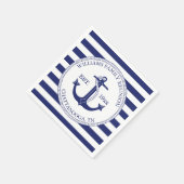 Wiedersehen Monogram für die Ankerfamilie Serviette (Ecke)