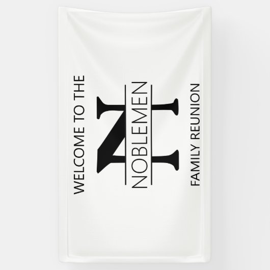Wiedersehen MONOGRAM-Großbanner Banner (Vertikal)