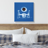 Wiedersehen Monogram-Leinwand der Vintagen W-Baumf Leinwanddruck (Insitu (Schlafzimmer))