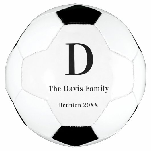 Wiedersehen Monogramm-Name Fußball (Vorderseite)