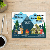 Wiedersehen Mountain Camp - Einladung Postkarte