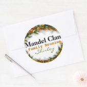 Wiedersehen Name-Aufkleber-Vorlage Runder Aufkleber (Umschlag)