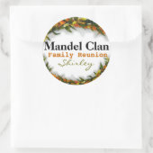 Wiedersehen Name-Aufkleber-Vorlage Runder Aufkleber (Tasche)