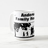 Wiedersehen-Name der Schwarzen Silhouette Kaffeetasse (Vorderseite Links)