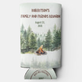 Wiedersehen Name Forest Campfire Green Selters Dosenkühler (Rückseite)