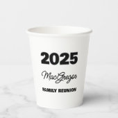 Wiedersehen Name Jahr der Familie Pappbecher (Rückseite)