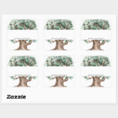 Wiedersehen Name-Tag der benutzerdefinierten Stamm Quadratischer Aufkleber (Blatt)