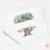 Wiedersehen Name-Tag der benutzerdefinierten Stamm Quadratischer Aufkleber (Umschlag)