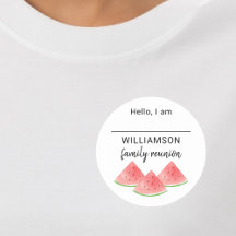 Wiedersehen Name-Tag der Familie Watermelon