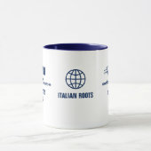 Wiedersehen Navy Blue - personalisierte Umarmung Tasse (Zentrum)