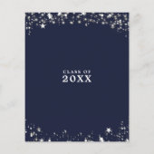 Wiedersehen Navy Blue Stars Einladung der Budget C (Rückseite)