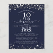 Wiedersehen Navy Blue Stars Einladung der Budget C (Vorderseite)