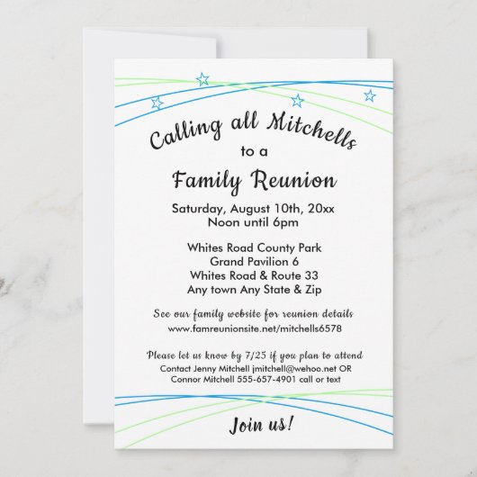 Wiedersehen oder Party Einladung der Whimsical Sta (Vorderseite)