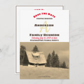 Wiedersehen Old Homestead Einladung Rett Datum (Vorne/Hinten)