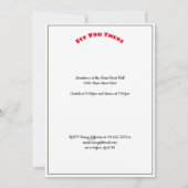 Wiedersehen Old Homestead Rett Datum Einladung (Rückseite)