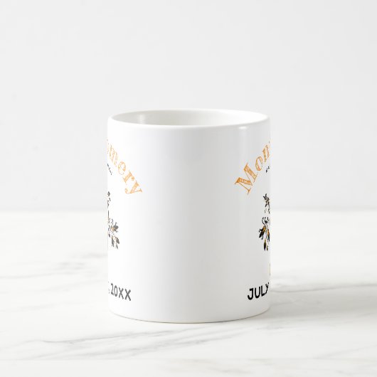 Wiedersehen Orange Black Tree Custom Art Kaffeetasse (Mittel)