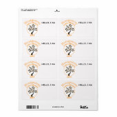 Wiedersehen Orange Modern Tree Individuelle Name T (Vorne)