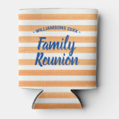 Wiedersehen Orange weiße Streifen Dosenkühler (Vorderseite)