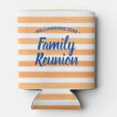 Wiedersehen Orange weiße Streifen Dosenkühler (Rückseite)