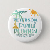Wiedersehen Palm Tree Beach Name Button (Vorderseite)