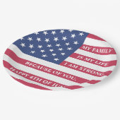 Wiedersehen-Papierplatte der 4. Juli-Familie Pappteller (Schrägansicht)