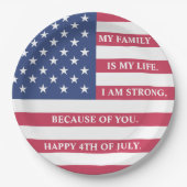 Wiedersehen-Papierplatte der 4. Juli-Familie Pappteller (Vorderseite)