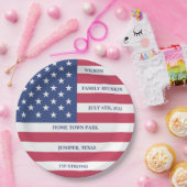 Wiedersehen-Papierplatte der 4. Juli-Familie Pappteller (Party)