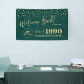 Wiedersehen-Party der Gold & Green Confetti-Klasse Banner (Messeveranstaltung)