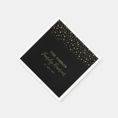 Wiedersehen-Party für die Golden & Black Chic Conf Serviette (Ecke)