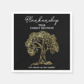 Wiedersehen-Party für die Goldene Baumfamilie Serviette (Vorderseite)