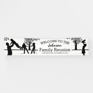 Wiedersehen-Party für personalisierte Familienbaum Banner