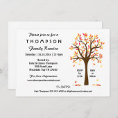 Wiedersehen, Party oder Event der Herbstfamilie Einladung (Vorne/Hinten)