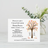 Wiedersehen, Party oder Event der Herbstfamilie Einladung (Stehend Vorderseite)