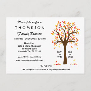 Wiedersehen, Party oder Event der Herbstfamilie Einladung