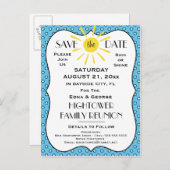 Wiedersehen, Party oder Event Save the Date Ankündigungspostkarte (Vorne/Hinten)