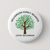 Wiedersehen Party Tree Niedlich Individuelle Name Button (Vorderseite)