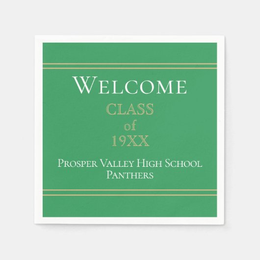 Wiedersehen-Partys-Servietten der Welcome Class Serviette (Vorderseite)