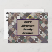 Wiedersehen Patchwork Quilt Foto Einladung Postkarte (Vorne/Hinten)