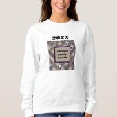 Wiedersehen Patchwork Quilt Foto Keepake Sweatshirt (Vorderseite)