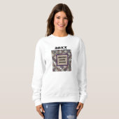 Wiedersehen Patchwork Quilt Foto Keepake Sweatshirt (Vorne ganz)