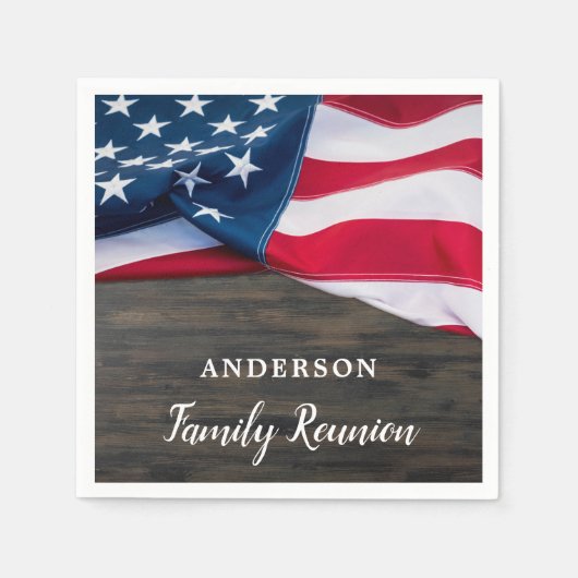 Wiedersehen Patriotic, Militär-Familie unter ameri Serviette (Vorderseite)