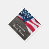 Wiedersehen Patriotic, Militär-Familie unter ameri Serviette (Ecke)