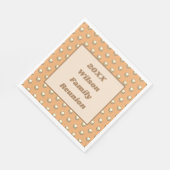 Wiedersehen Peach Gold Polka Dot Serviette (Ecke)