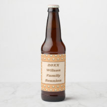 Wiedersehen Peach und Gold Polka Dot Muster