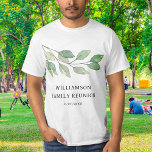 Wiedersehen Personalisiert T-Shirt<br><div class="desc">Dieser stilvolle Wiedersehen T - Shirt ist mit Aquarell-Pflanzen dekoriert. Einfach anpassbar. Entfernen Sie einfach das Datum, wenn Sie den T - Shirt für viele Jahre verwenden möchten. Ändern Sie mithilfe des Entwurfstools die Textgröße, den Stil oder die Farbe. Weil wir unsere Kunstwerke erstellen, werden Sie dieses exakte Bild von...</div>