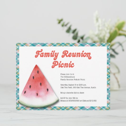 Wiedersehen Picnic-Einladung Einladung (Stehend Vorderseite)