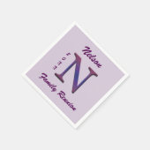 Wiedersehen Picnic-Farbbrief N Monogram Serviette (Ecke)