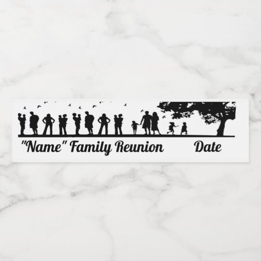 Wiedersehen Picnic Party Wasserflaschen Labels Wasserflaschenetikett (Einzelnes Label)