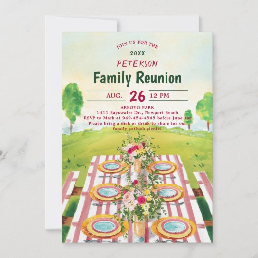 Wiedersehen Picnic Summer Art Illustration Einladung (Vorderseite)