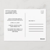 Wiedersehen Pine Trees Sunset Green Postkarte (Rückseite)